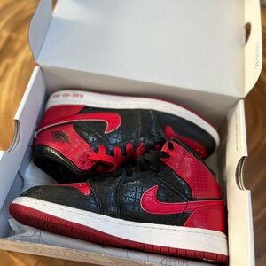 Jordan Black and Red Sneakers